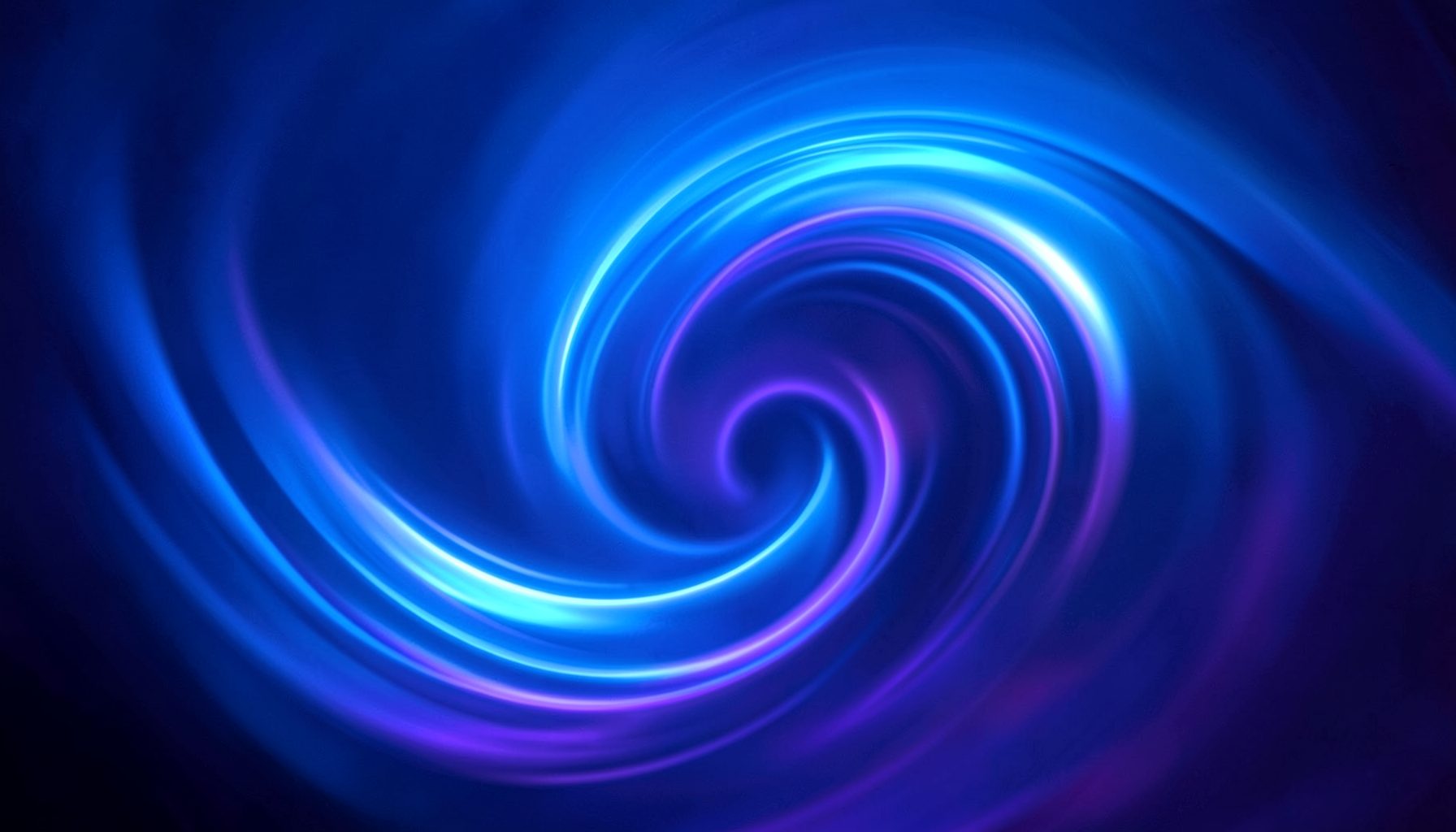 Cool blue and violet abstract swirl with luminous highlights, suggesting fluid animated motion